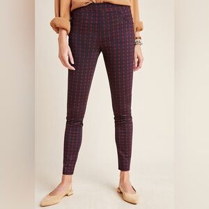 Anthropologie x Sanctuary Finchley Plaid Pull-On Leggings Blue Red M